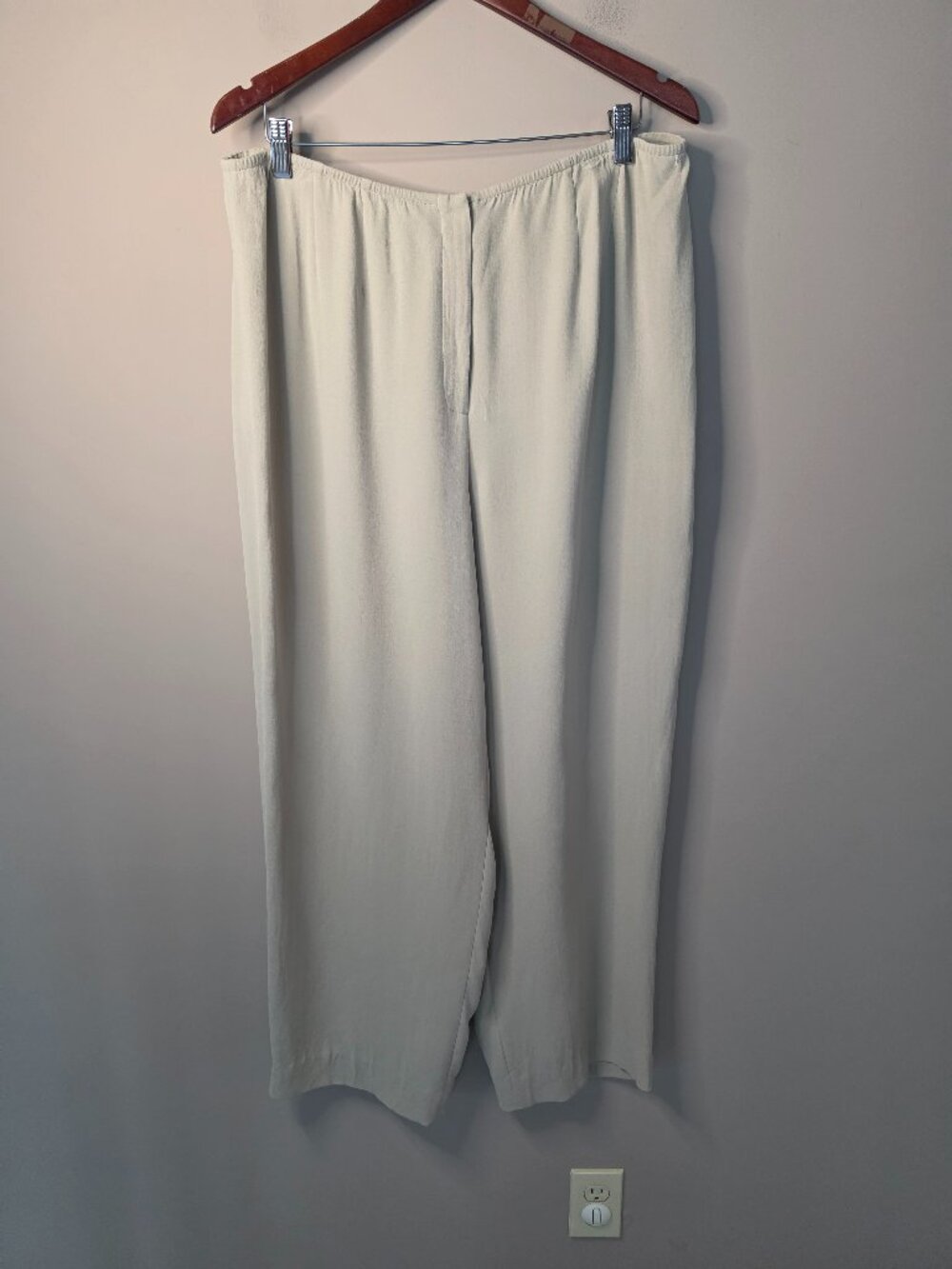Eileen Fisher Woman 100% Silk Straight Leg Pants Size 1X